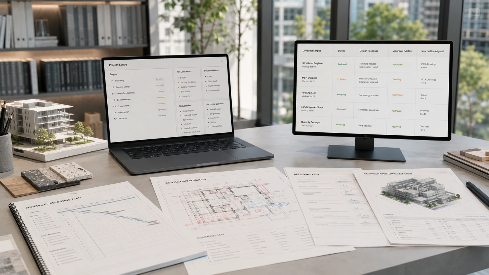 Practical project management shaped by design insight, detailed documentation, and real construction-stage experience.