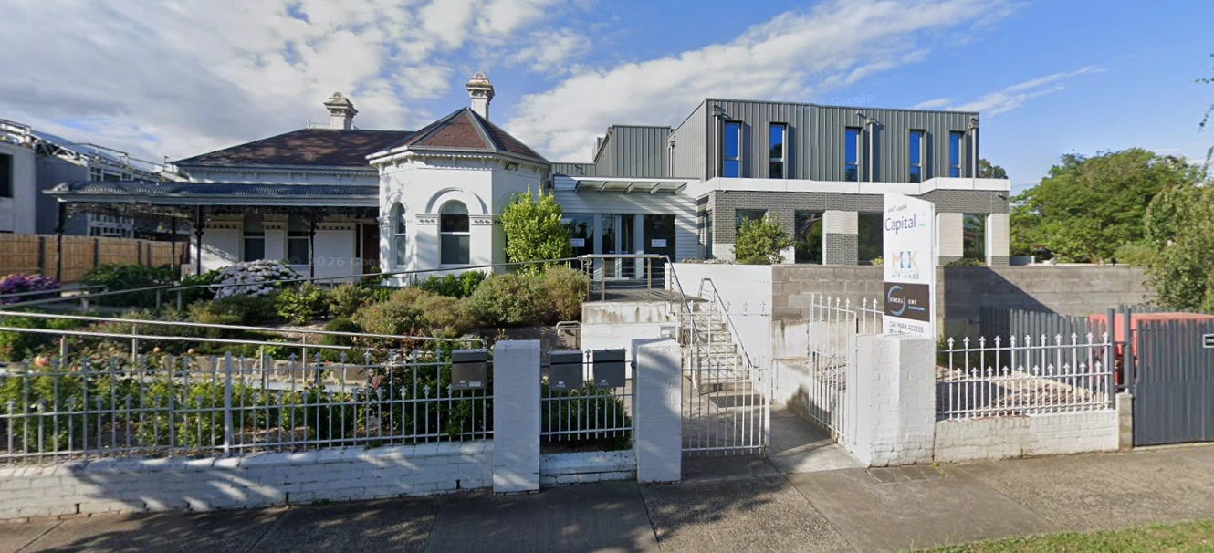 Commercial building frontage with coordinated access and presentation.